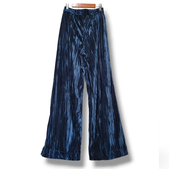 Free People Runaway Velvet Wide Leg Pants Size 4 - Picture 5 of 13